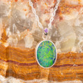Radiant Harmony Couture Sterling Silver Opal Pendant