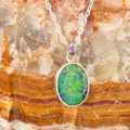 Radiant Harmony Couture Sterling Silver Opal Pendant