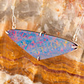 * 1 Chromatic Flare Couture Sterling Silver Opal Pendant
