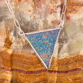 Elegant Fire Couture Sterling Silver Opal Pendant