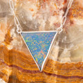 Elegant Fire Couture Sterling Silver Opal Pendant