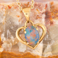 Solar Sweetheart 14kt Yellow Gold Opal Pendant