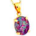 * A Radiant Vow 14kt Gold Opal Pendant