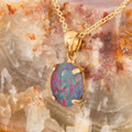 * A Radiant Vow 14kt Gold Opal Pendant