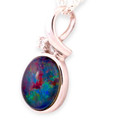 Celestial Passion 14kt Gold & Diamond Opal Pendant