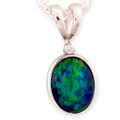 Golden Serenade 14KT White Gold Opal Pendant