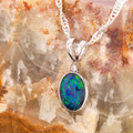 Golden Serenade 14KT White Gold Opal Pendant