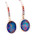 Ethereal Elegance Couture Sterlig Silver Opal Drop Earrings