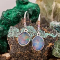 Ethereal Elegance Couture Sterlig Silver Opal Drop Earrings