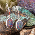 Radiant Cascade Sterling Silver Opal Earrings Radiant Cascade Sterling Silver Opal Earrings