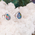 * Aurora Veil 14KT Gold Opal Stud Earrings