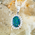 Crystal Cavern Sterling Silver Opal Pendant