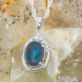 Fairy Wing Glimmer Sterling Silver Opal Pendant