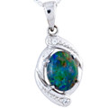 Tropical Reef Sterling Silver Opal Pendant