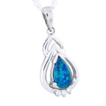 Phoenix Ember Sterling Silver Opal Pendant