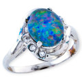 Emeral Tide Sterling Silver Opal Ring Emeral Tide Sterling Silver Opal Ring