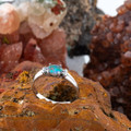 Aurora Blaze Sterling Silver  Australian Opal Ring