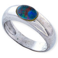 Eternal Radiance Sterling Silver  Australian Opal Ring Eternal Radiance Sterling Silver  Australian Opal Ring