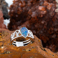 Spectrum Flame Sterling Silver  Australian Opal Ring Spectrum Flame Sterling Silver  Australian Opal Ring