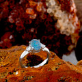 Firelight Glow Sterling Silver  Australian Opal Ring Firelight Glow Sterling Silver  Australian Opal Ring