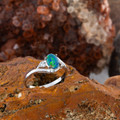 Rainbow Ember Sterling Silver Australian Opal Ring Rainbow Ember Sterling Silver Australian Opal Ring