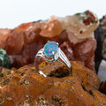 * 1 Firelight Glow Sterling Silver Australian Opal Ring
