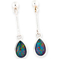 Natures Prism Sterling Silver Opal Drop Earrings Natures Prism Sterling Silver Opal Drop Earrings