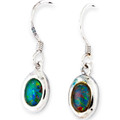 Enchanted Horizon Sterling Silver Opal Drop Earrings
