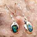 Enchanted Horizon Sterling Silver Opal Drop Earrings