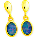 Golden Aurora 18KT Gold Plated Opal Drop Earrings