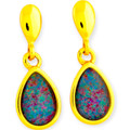 Ethereal Radiance 18KT Gold Plated Opal Drop Earrings