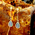 Natures Glow 18KT Gold Plated Opal Drop Earrings Natures Glow 18KT Gold Plated Opal Drop Earrings