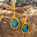 Celestial Radiance 18KT Gold Plated Opal Drop Earrings Celestial Radiance 18KT Gold Plated Opal Drop Earrings