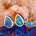 Rainbow Radiance Sterling Silver Opal Stud Earrings Rainbow Radiance Sterling Silver Opal Stud Earrings