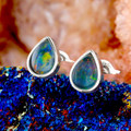 Oceanic Glow Sterling Silver Opal Stud Earrings Oceanic Glow Sterling Silver Opal Stud Earrings