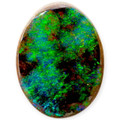 Oceanic Glow: Genuine Solid Boulder Opal Gemstone