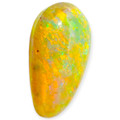 Celestial Glow: Black Solid Opal Teardrop Shaped
