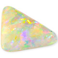 adiant Apex: Solid Black Opal Gemstone Triangular Shaped