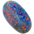Rainbow Flame Doublet Opal Gemstone