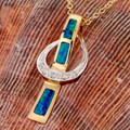 Celestial Fire 14KT Gold & Diamond Opal Pendant