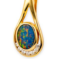 * A Celestial Dream 14KT Gold Opal Pendant