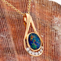 * A Celestial Dream 14KT Gold Opal Pendant