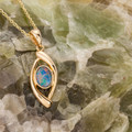 Mystic Ocean 14KT Gold Opal Pendant
