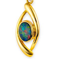 Garden Adventure 14KT Gold Opal Pendant