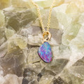 Gilded Ember 14KT Gold Opal Pendant