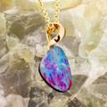 Gilded Ember 14KT Gold Opal Pendant
