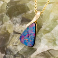 Golden Comet 14KT Gold Opal Pendant
