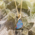 Midnight Flash 14KT Gold Opal Pendant