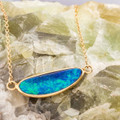 Phoenix Fire 14KT Gold Opal Pendant