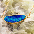 Phoenix Fire 14KT Gold Opal Pendant